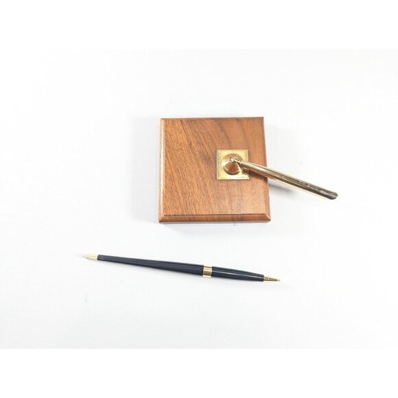 Vintage SHEAFFER wooden pen stand with replacement (non-Sheaffer) ballpoint pen - Picture 5 of 8